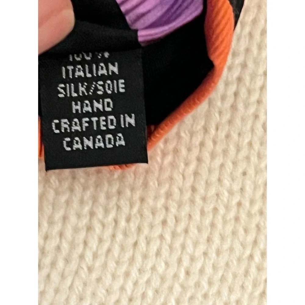 Dion Signature Men's Italian Silk Striped Necktie Black Red‎ Orange Blue Purple